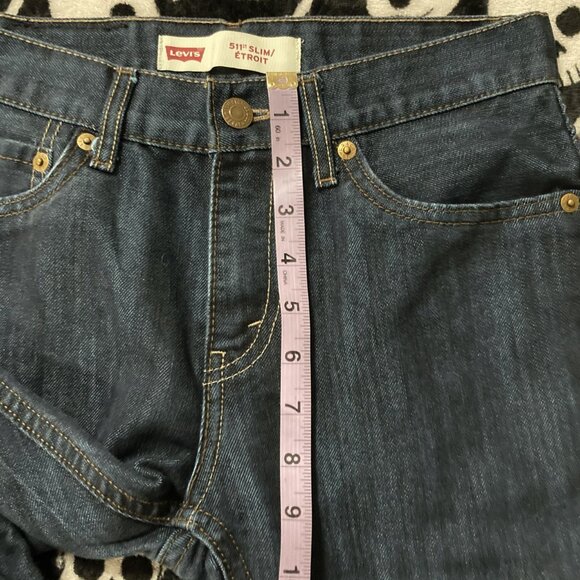 Levi's 511 Slim fit dark wash women's jeans ~ 27W 27L XS SMALL blue denim pants - Picture 11 of 14
